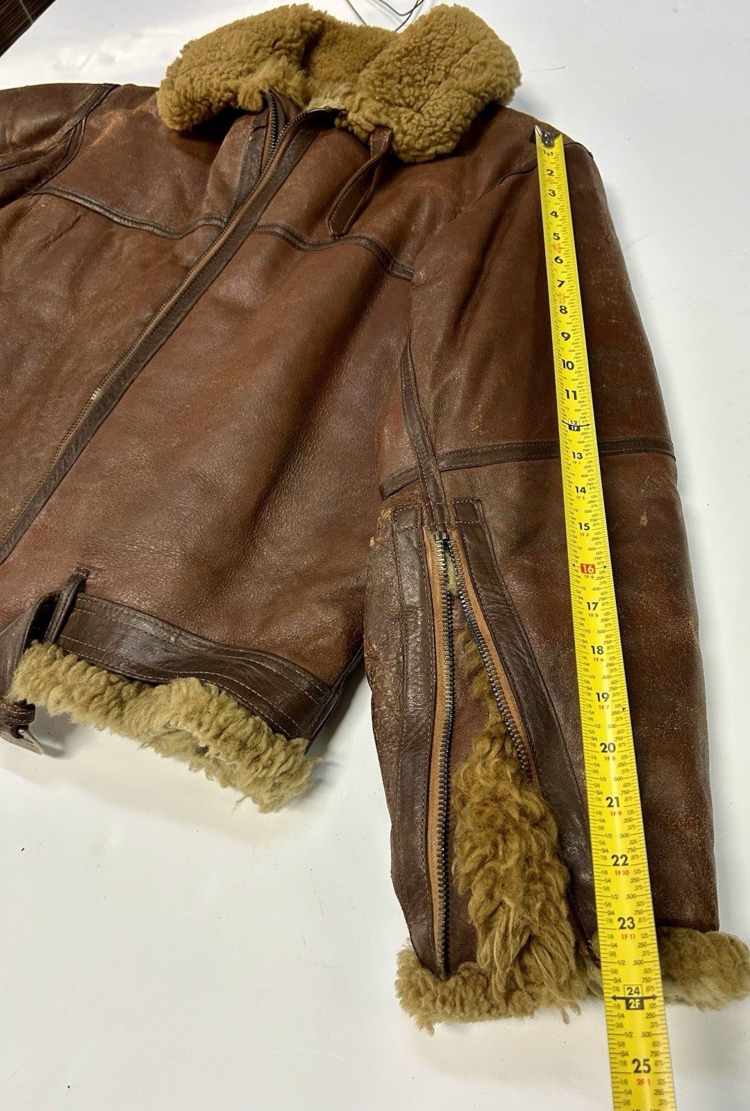 Aero British RAF WW2 Pilot Irvin Sheepskin Leather Flight Jacket