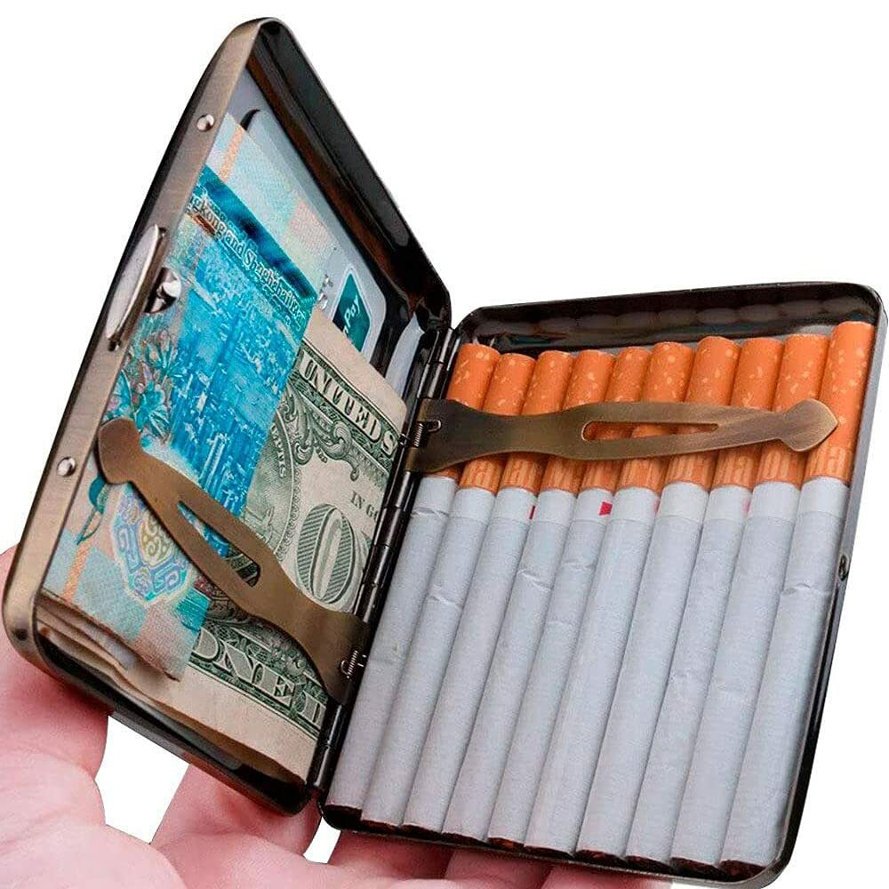 Style Classic Metallic Copper Color Double Sided King Size Cigarette Case