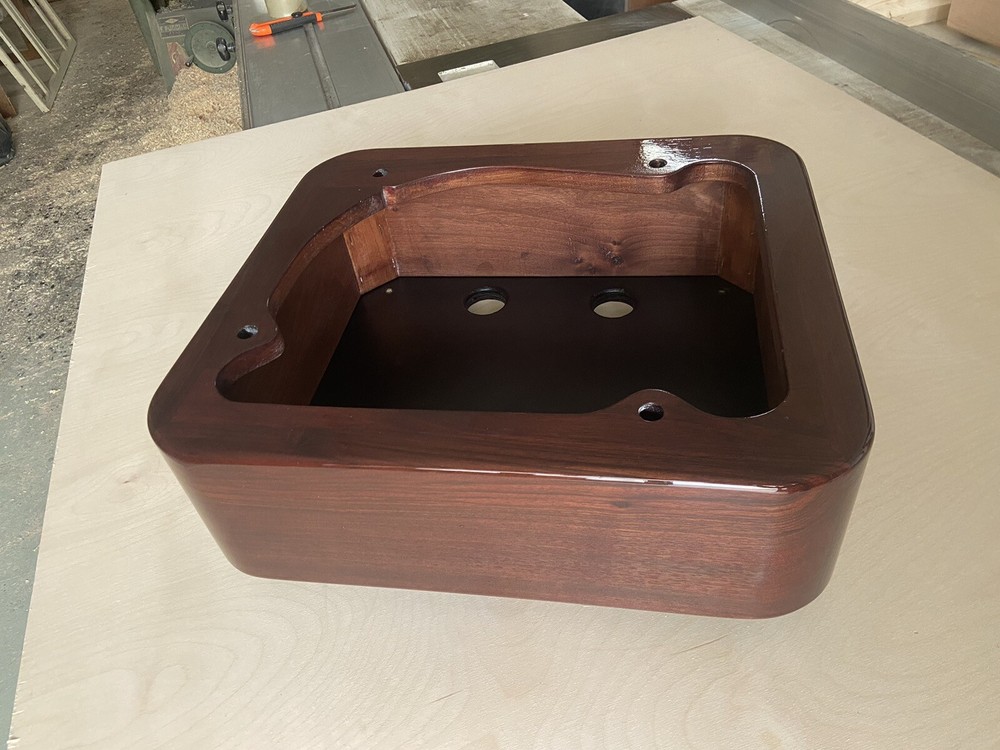 Thorens TD 124 Plinth Plinth Rounded Solid Wood Turntable Plinth