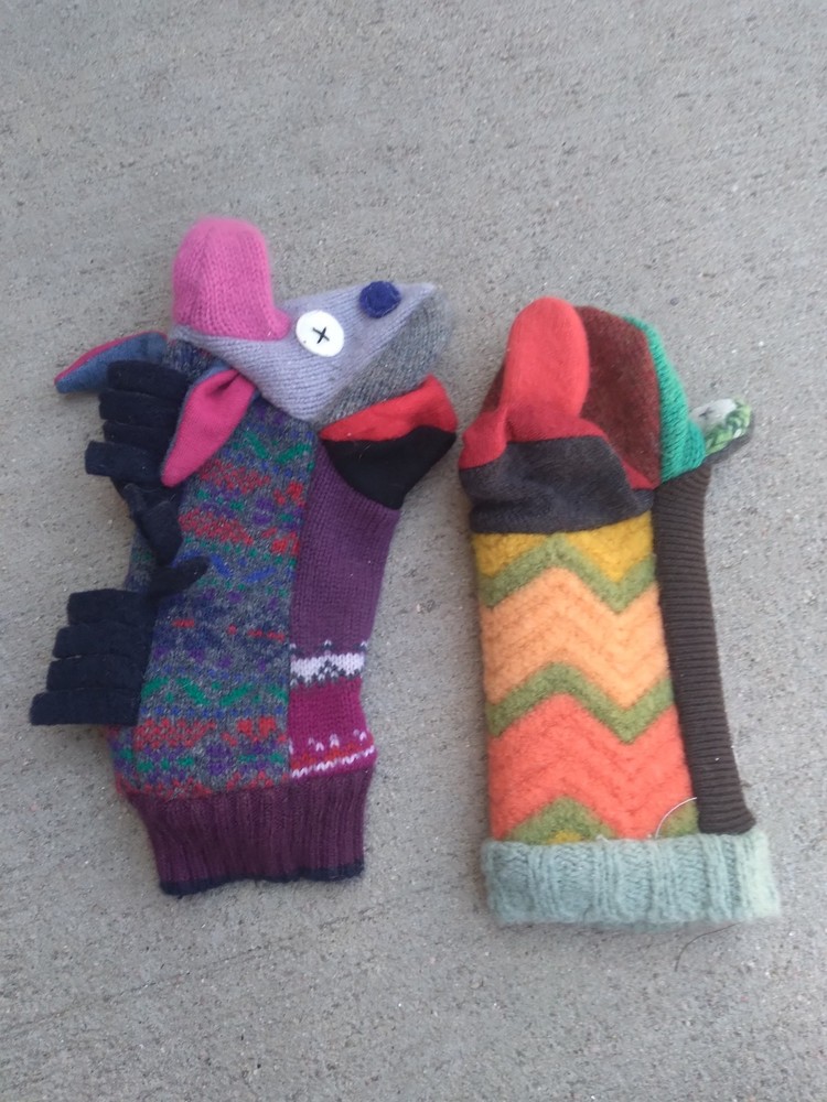 Cate & Levi Puppet Handmade Frog & Unicorn