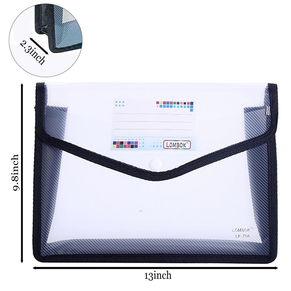 Expandable File Folder Organizer for Documents, 2PCS Plastic A4 Expanding Fil...