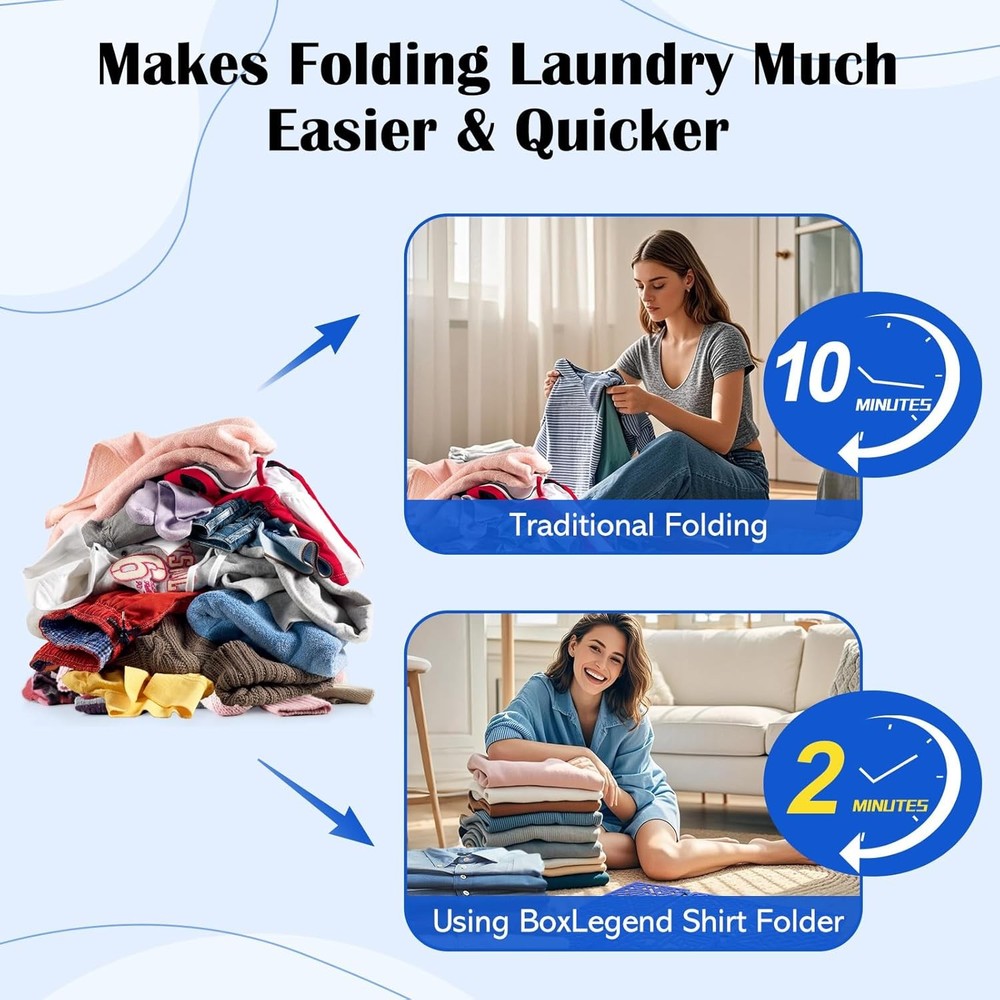Geniusidea Shirt Folder Board for Closet Organization, Clothes Folding Board to
