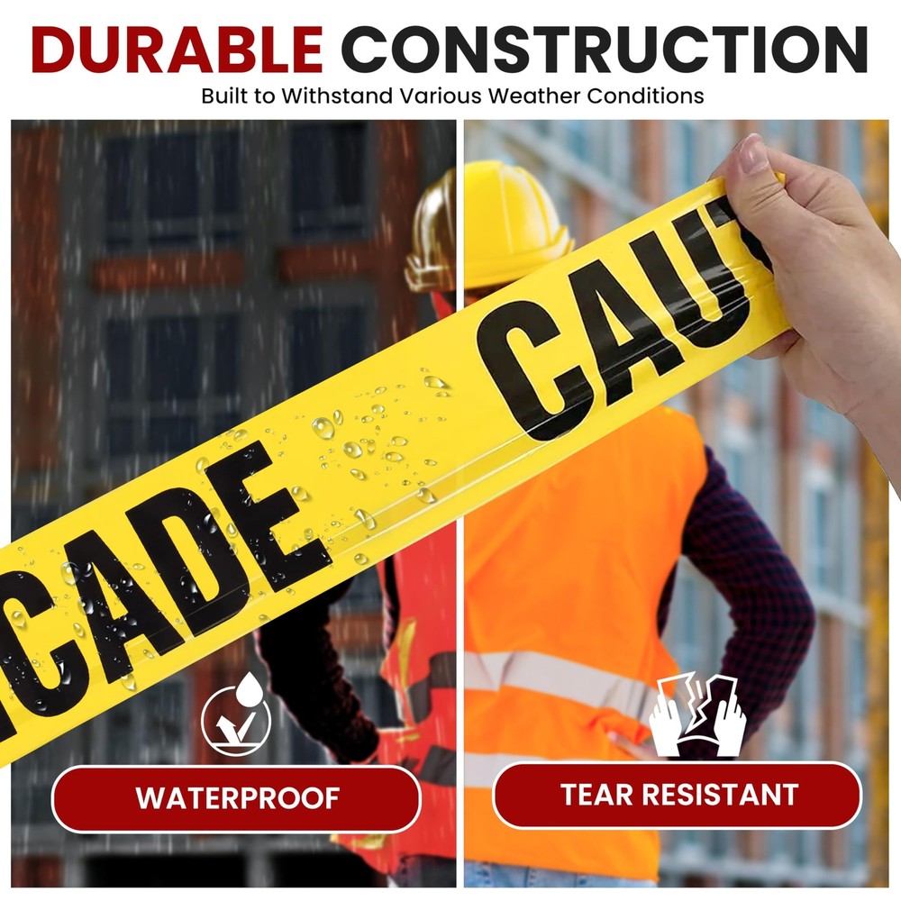 Pyle "Caution Tape Yellow, Caution Do Not Enter”- 8 pc