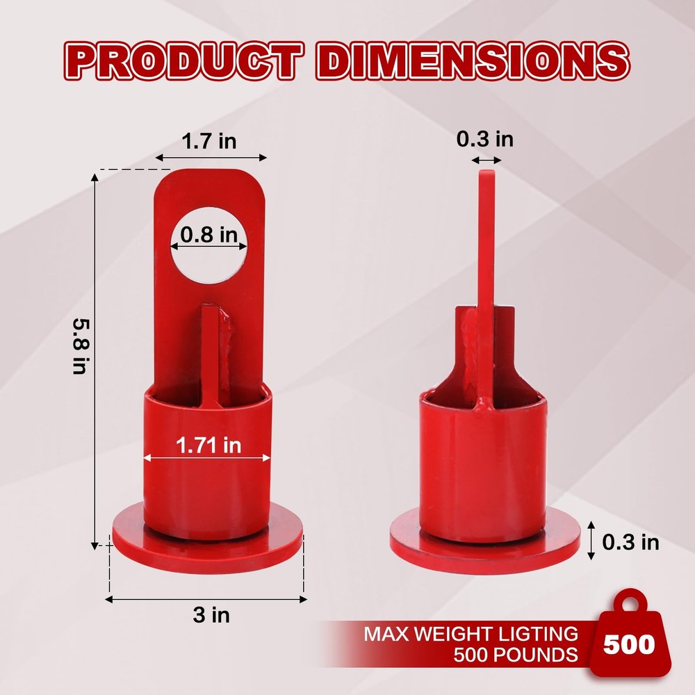5th Wheel Lifting Hook Hitch Trailer Bracket red