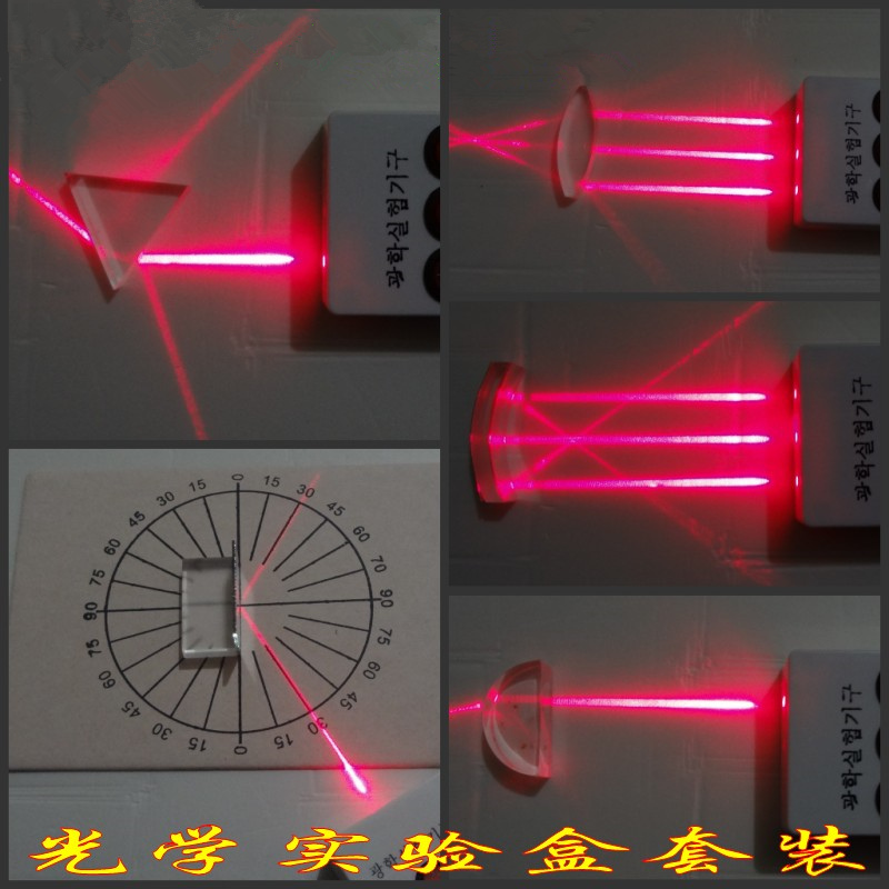 Physical Science Optical Experiment Box Triangular Prism Convex Lens Optics Set