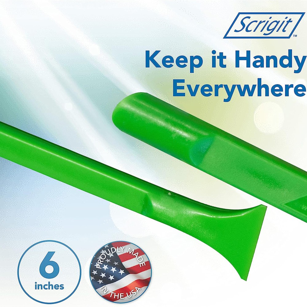 Scrigit Scraper Wide Blade No-Scratch Plastic Scraper Tool | 3-Pack