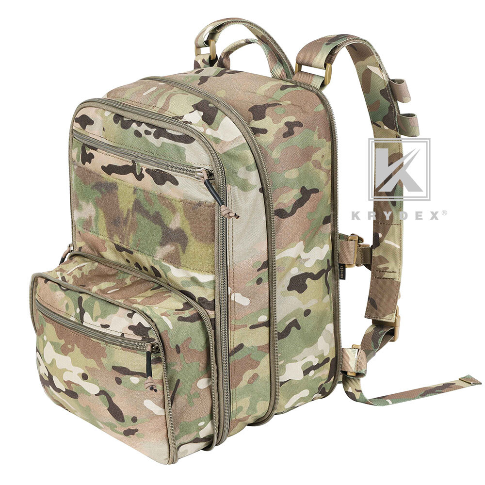 KRYDEX D3 Flatpack 23L Tactical Expandable Backpack MOLLE Travel Pack Multicam