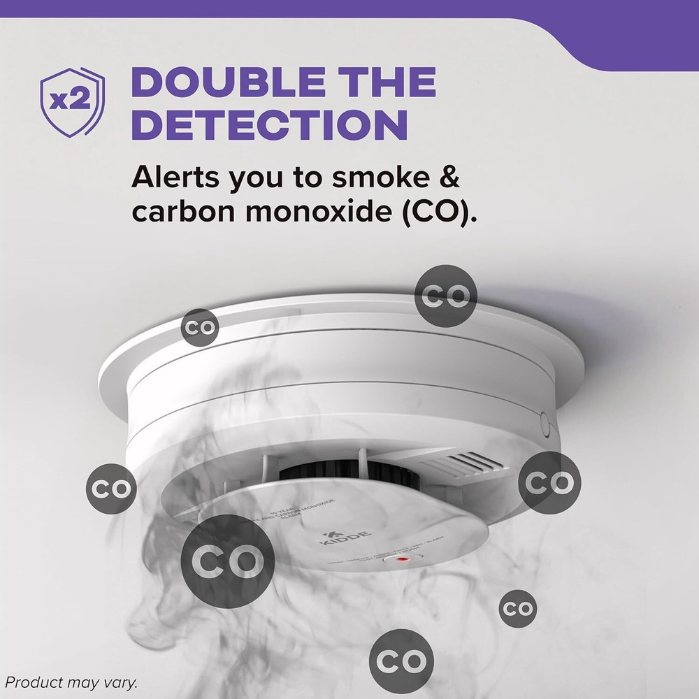Kidde Smoke Detector, AA Battery Powered, LED Warning Light Indicators, 1 Pack,