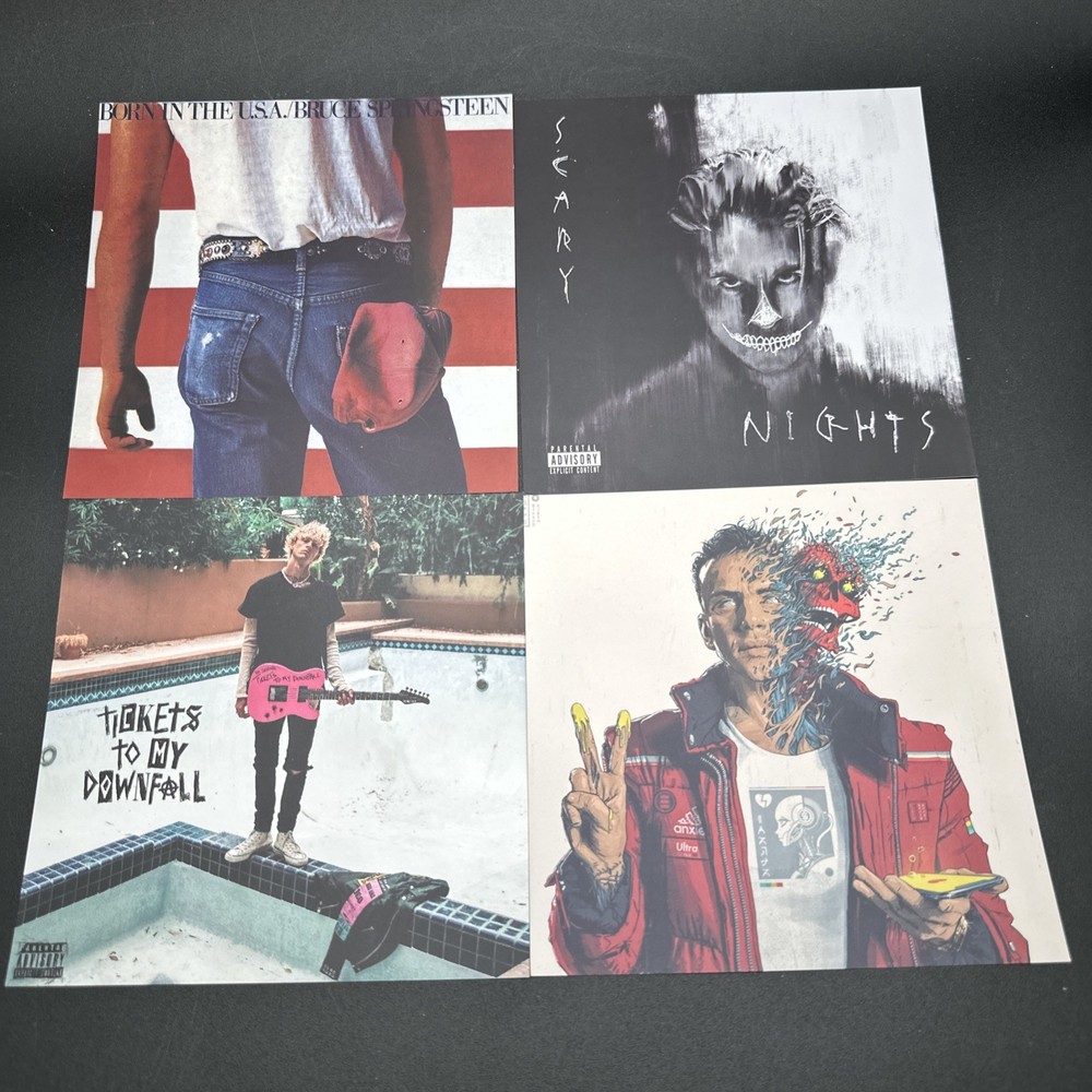 6x6” Litho Springsteen, G-Eazy, Machine Gun Kelly & Logic Promo