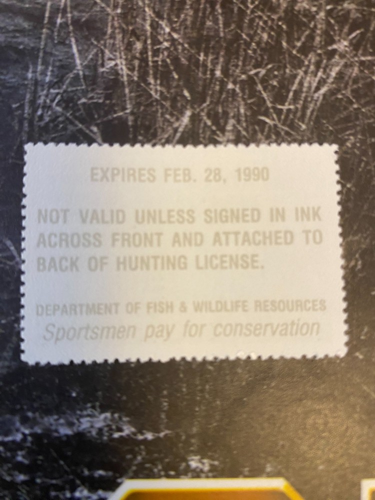 1989 Kentucky State Duck Stamp,