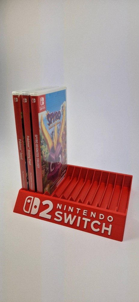 Black Or Red Display Stand for Nintendo Switch 2 games