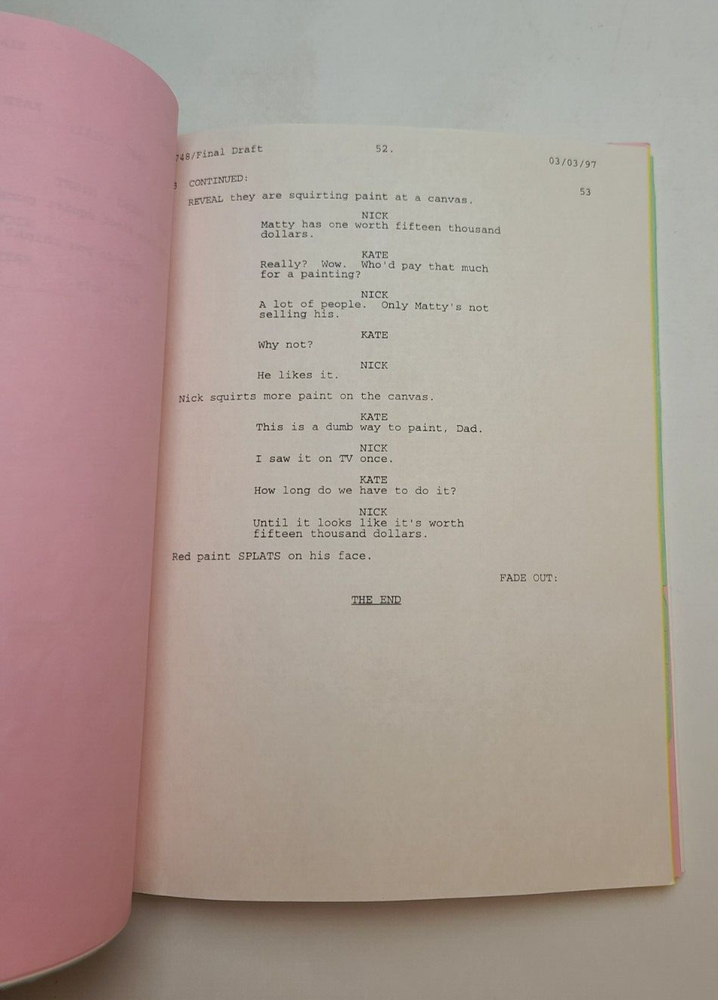 MOLONEY / David Ehrman 1997 TV Script, Peter Strauss "The Ripple Effect"
