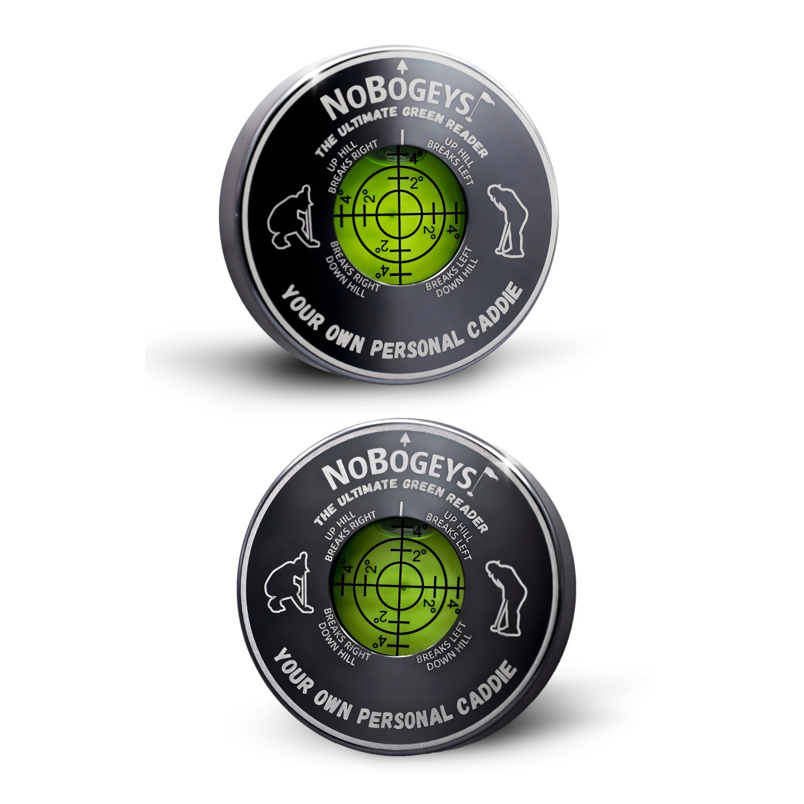 NoBogeys Precision Green Reader - Aluminum Golf Ball Marker