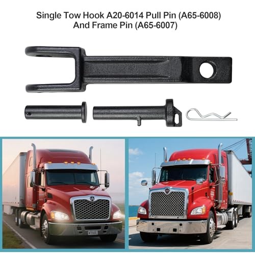 A20-6014 Single Tow Hook Compatible with P-eterbilt/K-enworth with Pull Pin