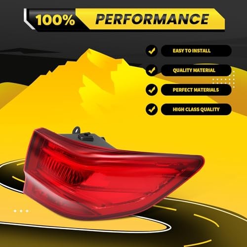 Tail Light Assembly Compatible with MDX 2014-2020 Passenger Side Rear Right