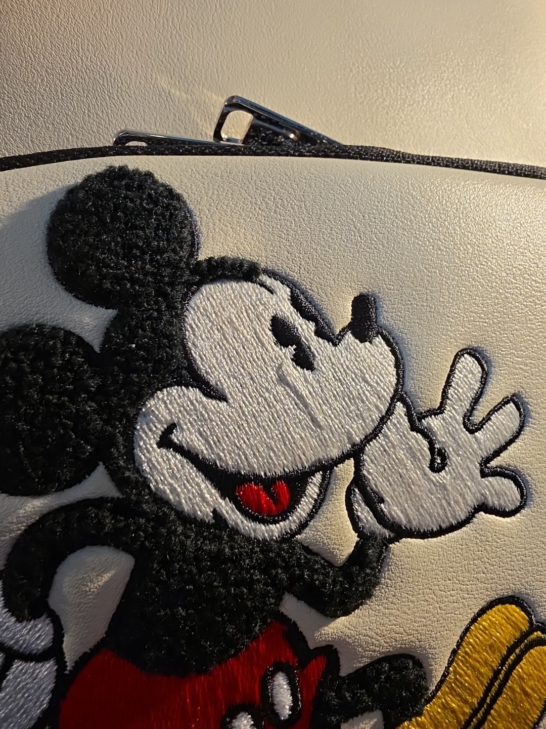 Disney Loungefly Embroidered Mickey Mouse Running White Mini Backpack