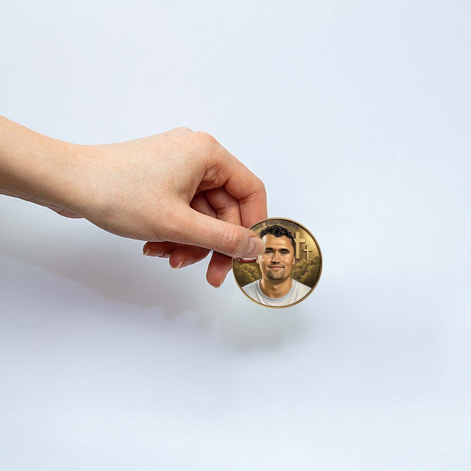 Charlie Kirk Commemorative Coin God Blessamerica Faith&Family