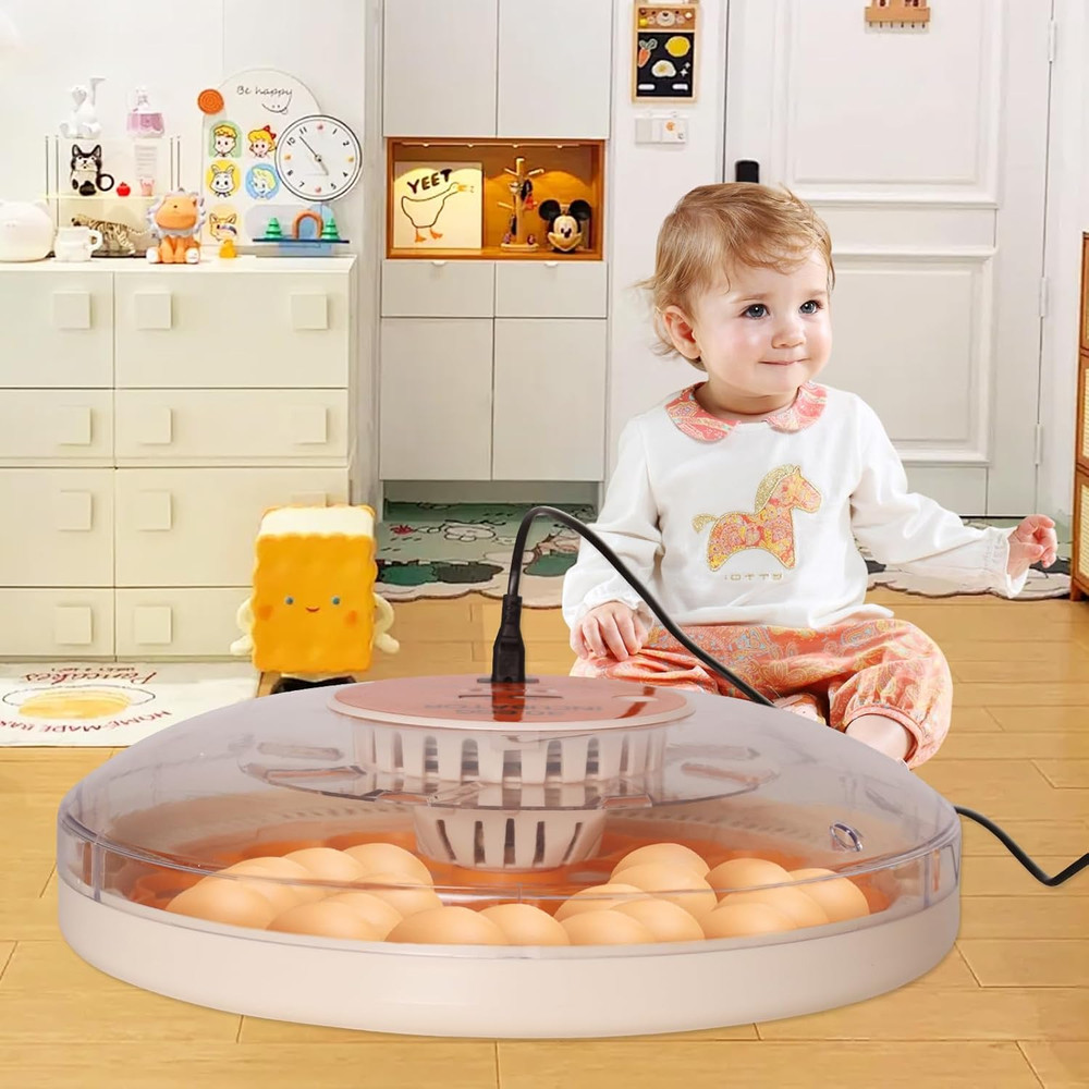 30 Egg Automatic Incubator with Thermometer, Humidity Control & Egg Candler