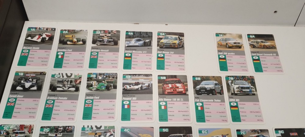 TOP QUARTET CARDS - TRACK AND RALLY - INCOMPLETE