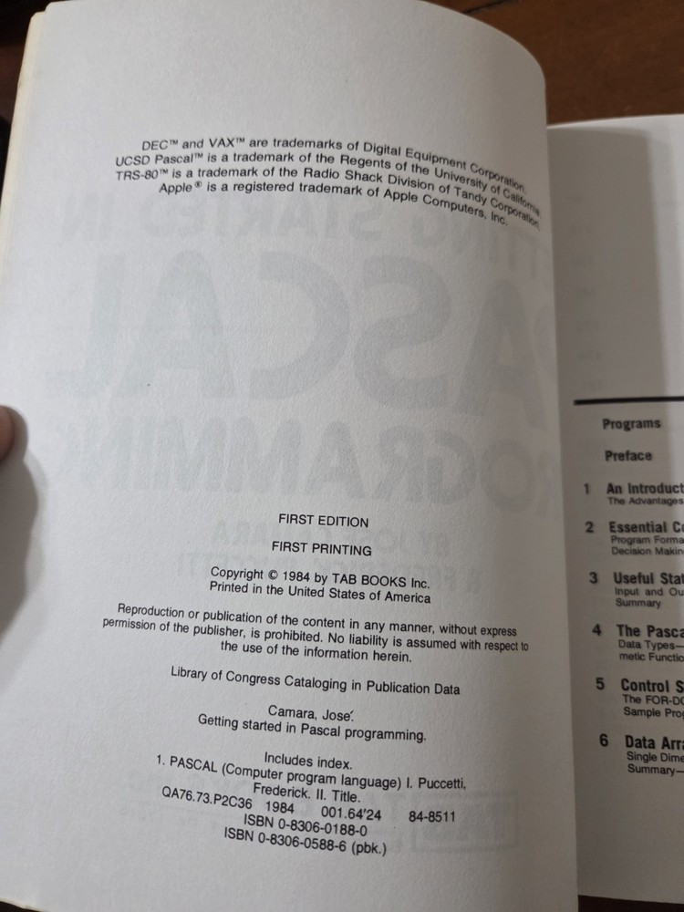 Set of 3 Vintage manuals Oxford Pascal, Pascal Programming, SpeedScript Comm. 64