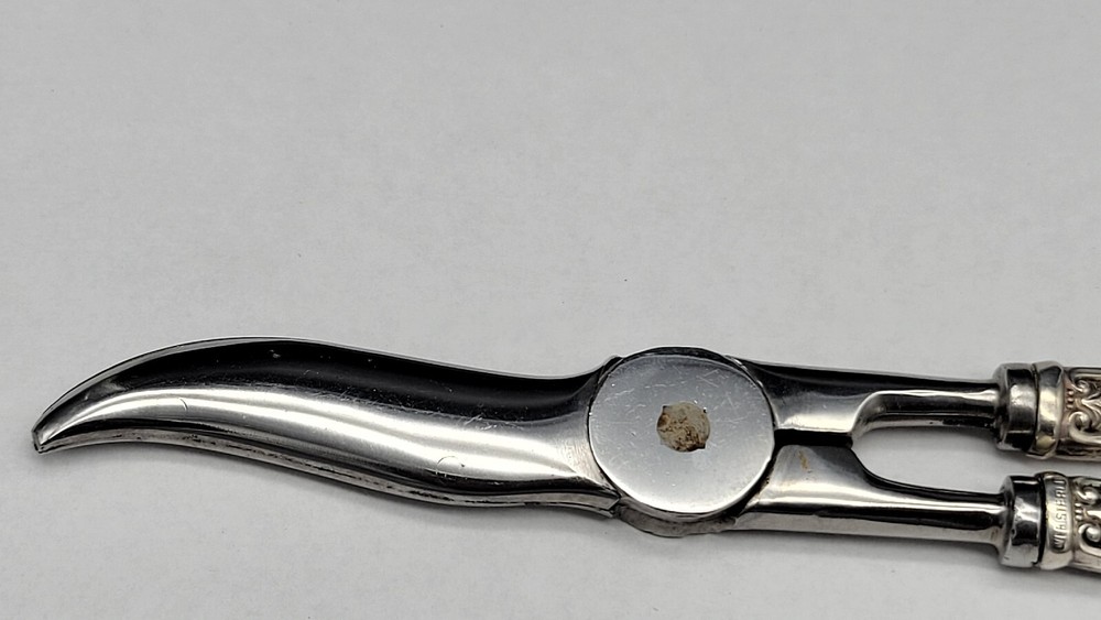 Vintage WEB STERLING HANDLE GRAPE SHEARS, ITALY