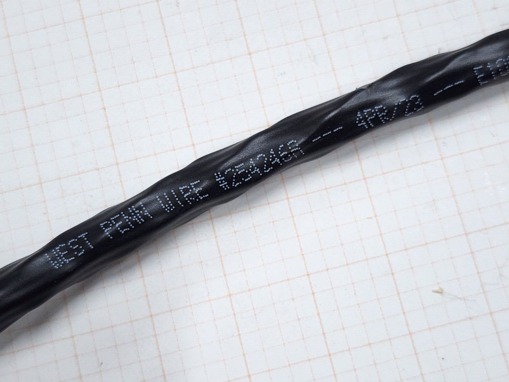 West Penn Wire 254246A 23/4P CAT6A UTP Network Cable Plenum 10G CMP Black /50ft