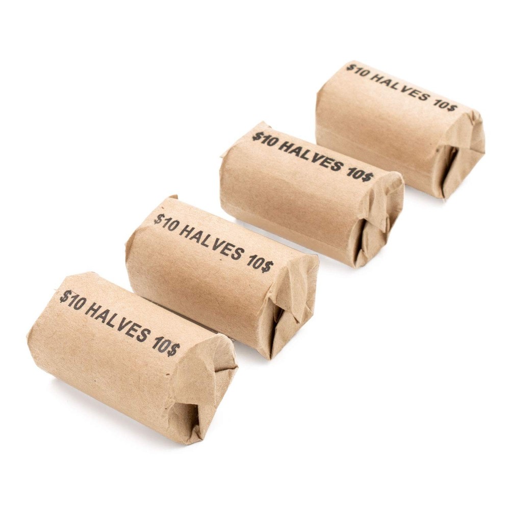 100 Half Dollar Flat Coin Wrappers Solid Bundle Easy Pop Open Extra Strength