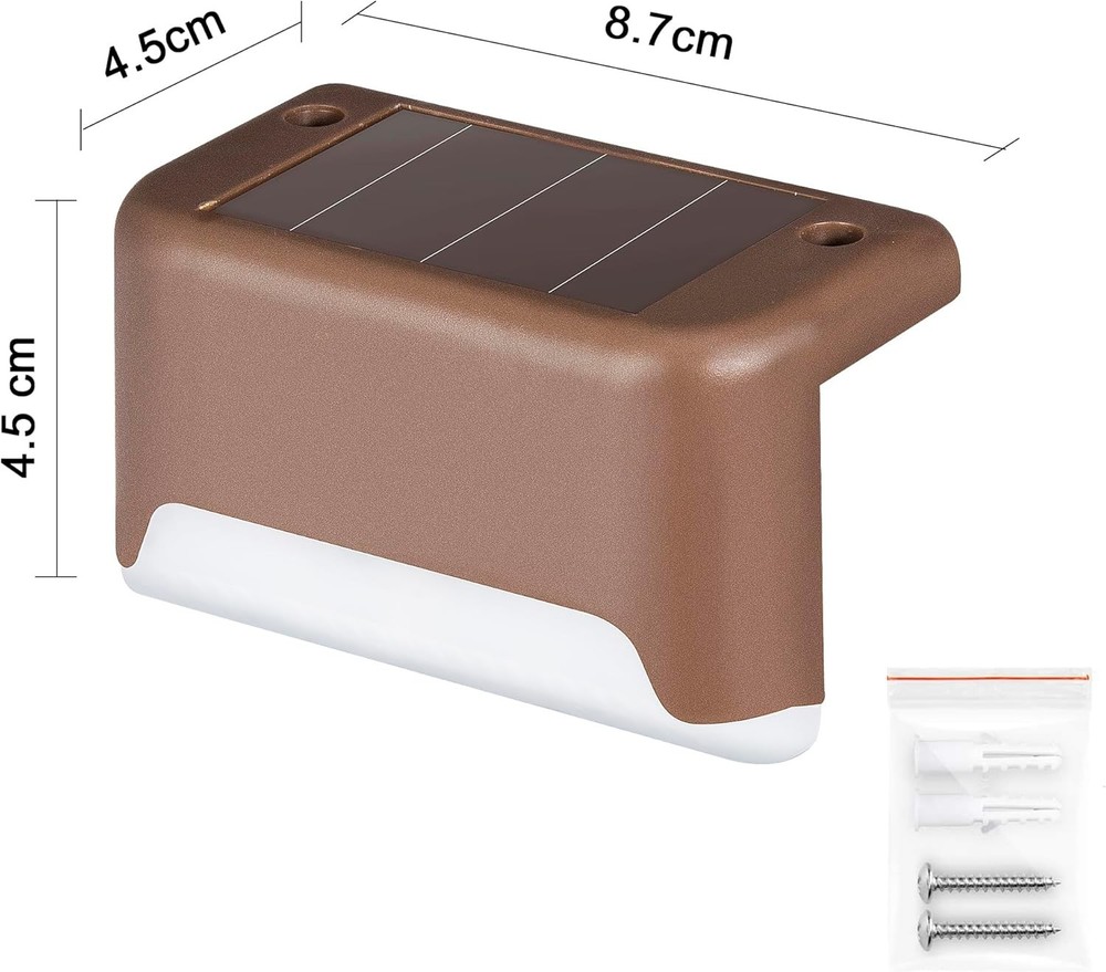 SOLPEX Solar Deck Lights Outdoor 16 Pack, Step 16, Warm White