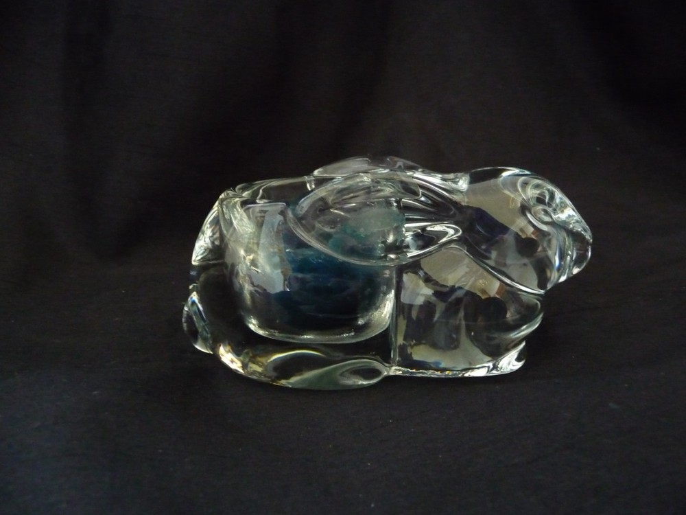 GLASS BUNNY  CANDLE HOLDER