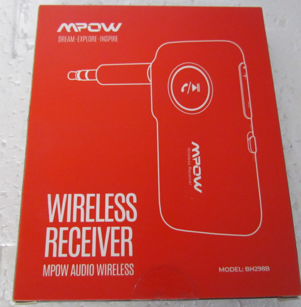 MPOW BH298B WIRELESS BLUETOOTH RECEIVER 3.5MM AUX IN