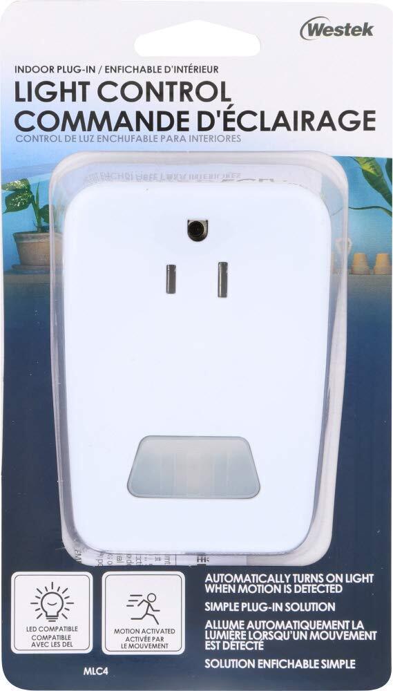 White Motion Activated Light Control Indoor Sensor with Auto Off Timer 25 ft
