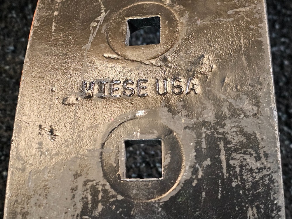 (QTY 3) Wiese 1245R Right Oriented Twisted Chisel Spike with 5-Hole Pattern