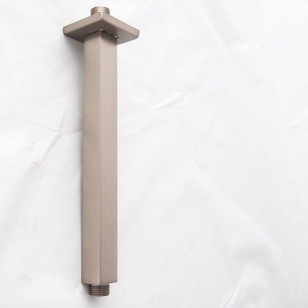 16" Square Ceiling Mount Rainfall LED Shower Head and 6 Massage Jets Spray