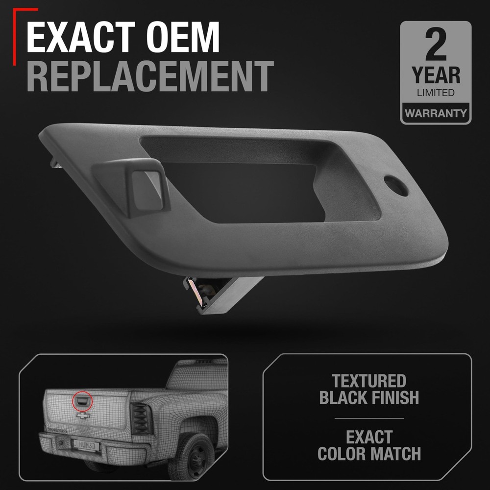 Tailgate Handle Bezel With Key Hole- Camera Hole - Compatible with 2009-2014 ...