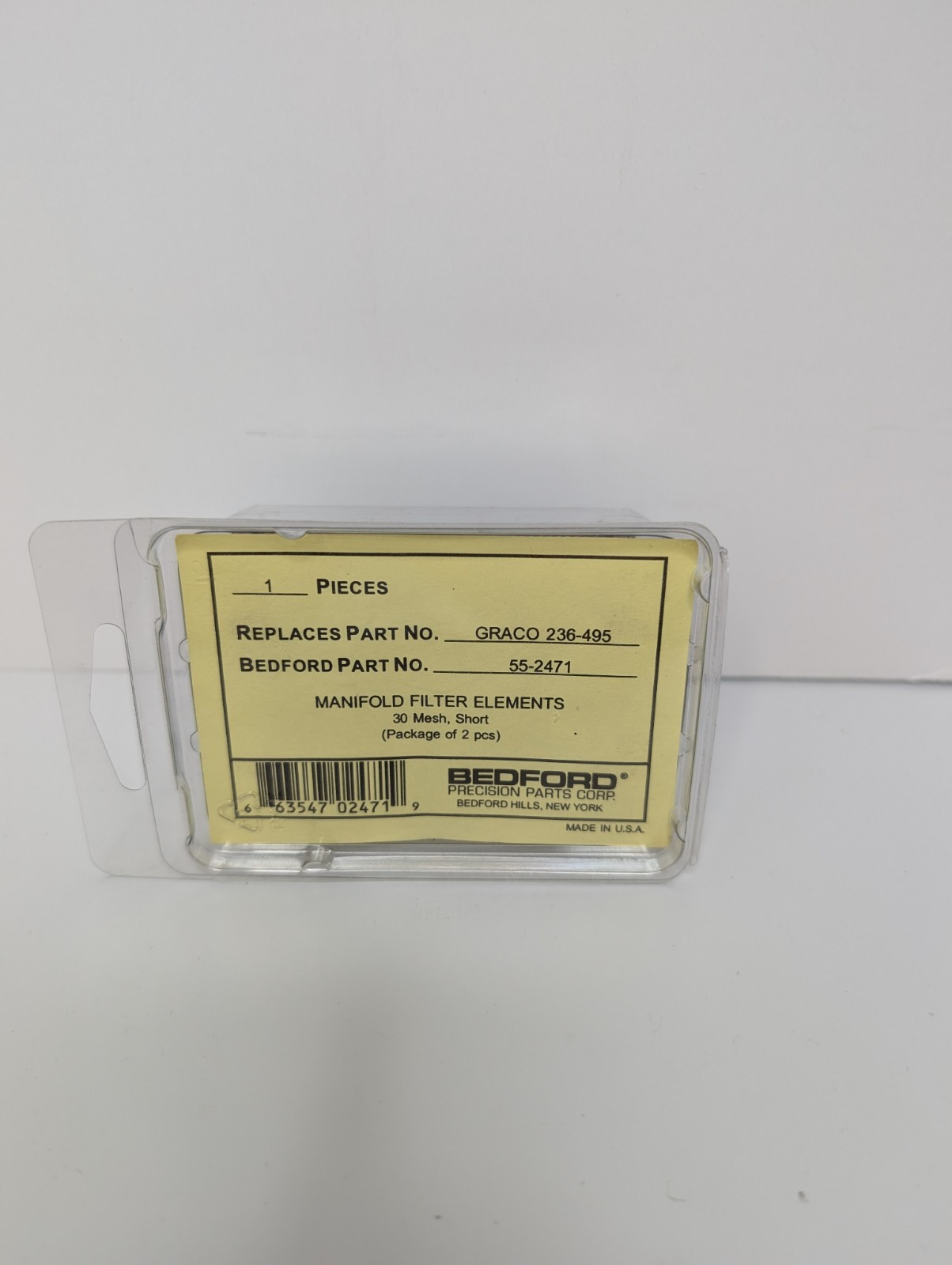 BEDFORD 55-2471 GRACO STANDARD PUMP SHORT 30 MESH, # 236495 1934398 A12A