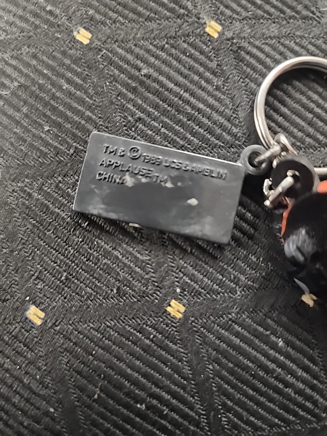 Rare Vintage Back to the Future 2 PitBull Mad Dog Key Chain New Hover Board 80s