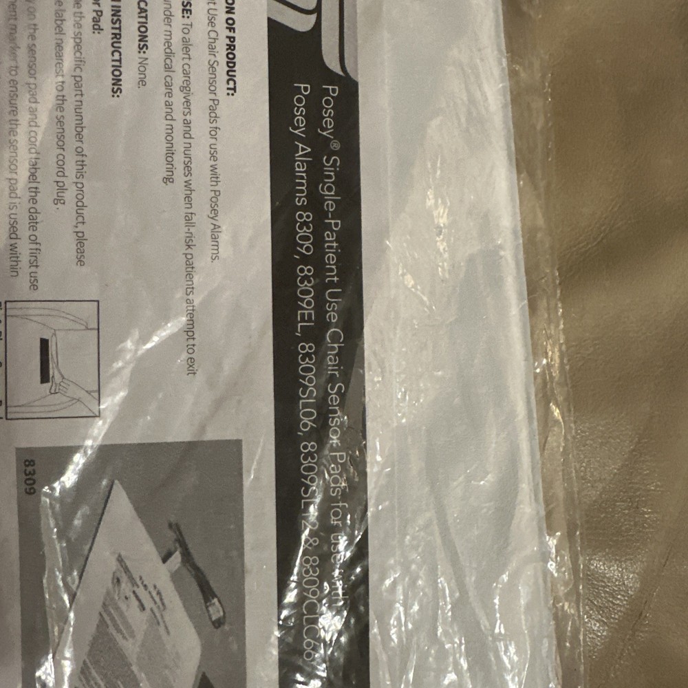 NEW Posey Single Patient Use Chair Sensor Pad With Extended Cable