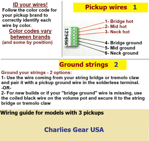 Stratocaster - Master Volume/Master Tone MOD Solderless SSS Wiring Harness