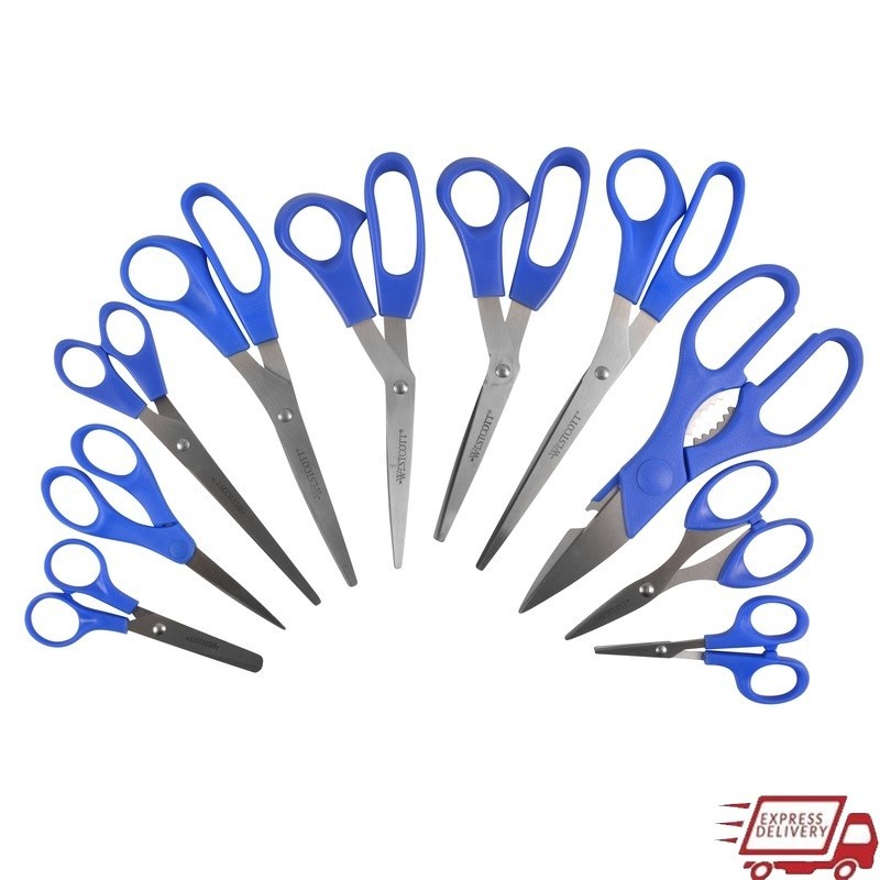 Multipurpose Stainless Steel Scissors Value Pack 10pcs All Purpose Cutting Tools