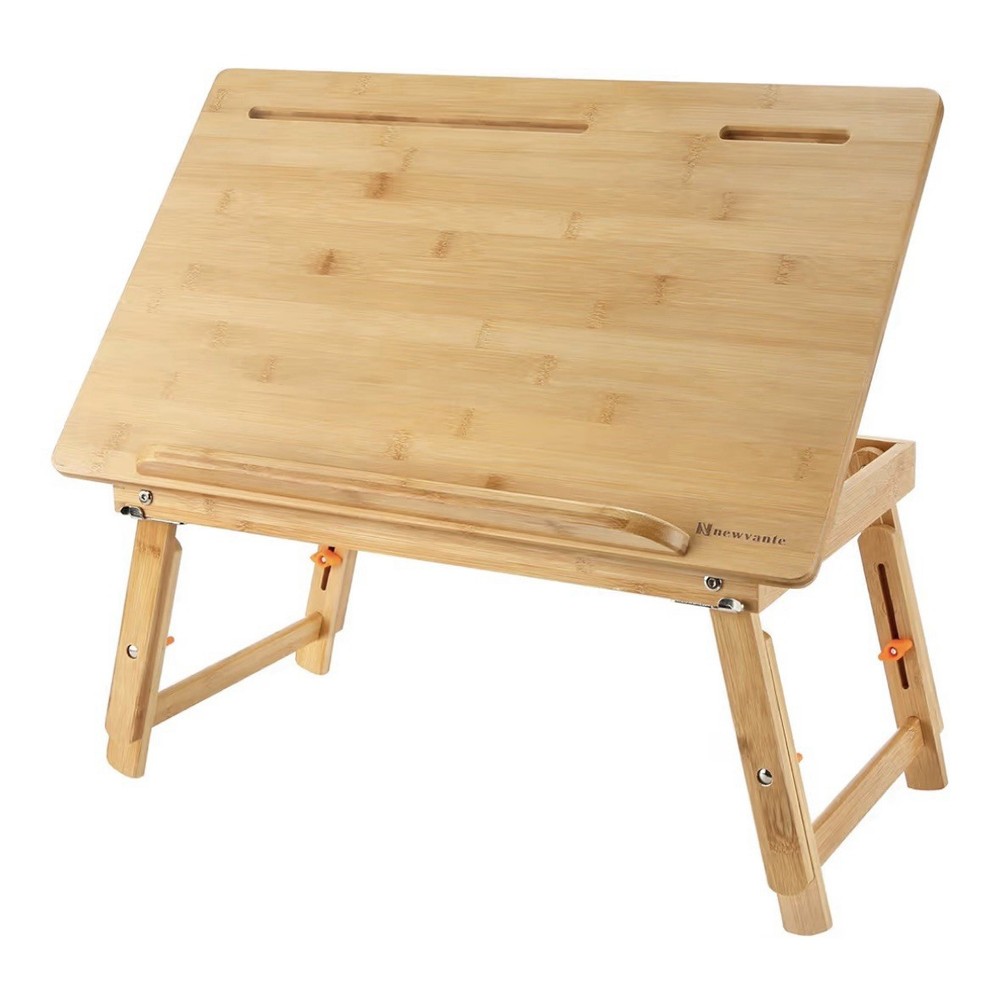 Eco Friendly Bamboo Drawing  Table Laptop Desk Adjustable Drafting Bed Tray