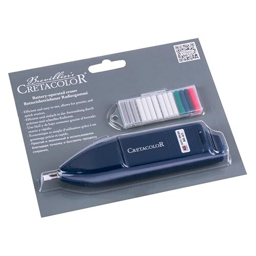 Battery-Operated Eraser & Refills None White