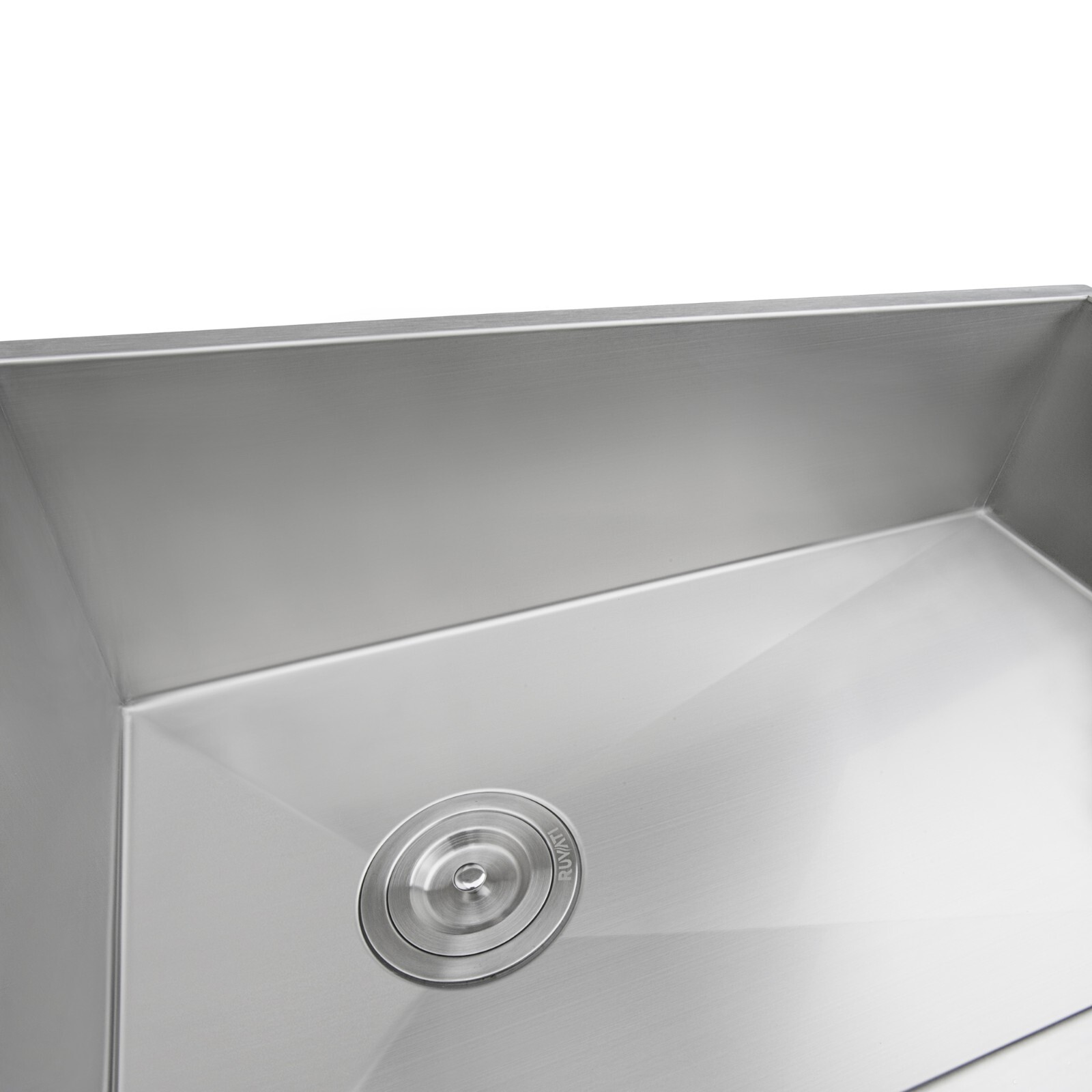 Ruvati 32-inch Slope Bottom Offset Drain Reversible 16Gauge Kitchen Sink-RVH7490