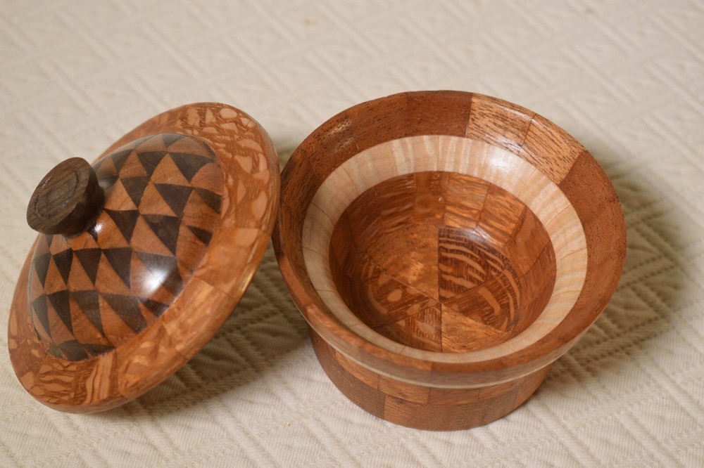 Salt Cellar -- Hand made Lacewood