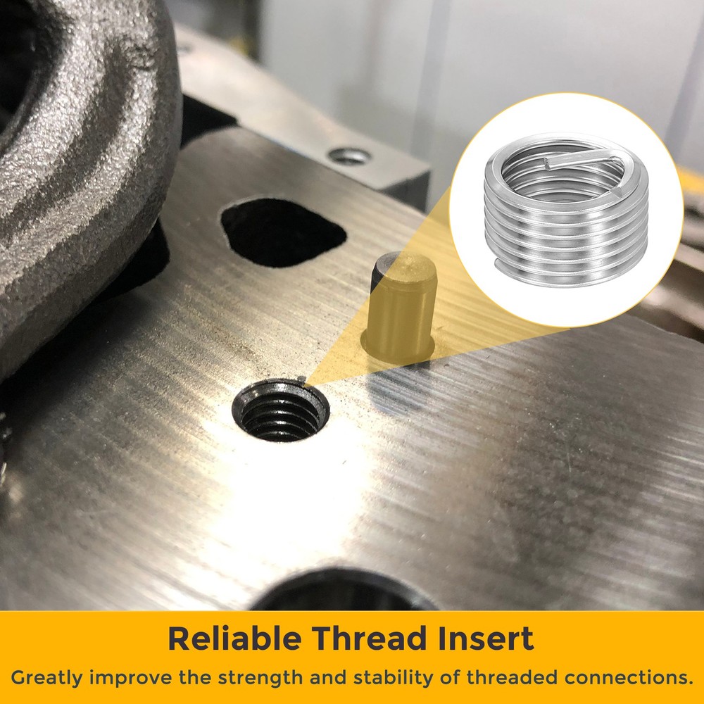 10pcs Wire Thread Inserts M16 x 2 x 1D Metric Helical Threaded Sleeve