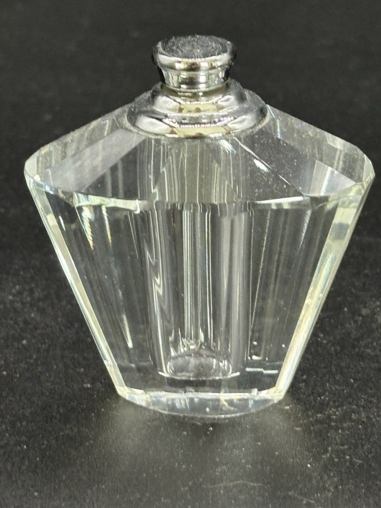 Small Crystal Perfume Bottles, refillable, w/Dipper