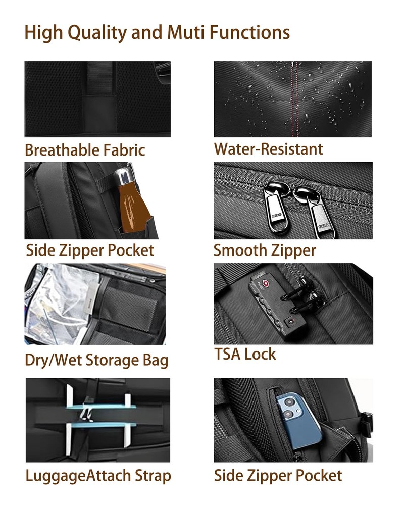 Vacuum Backpack Travel, Vacuum Compression Backpack, 60L Expandable Carry-On ...