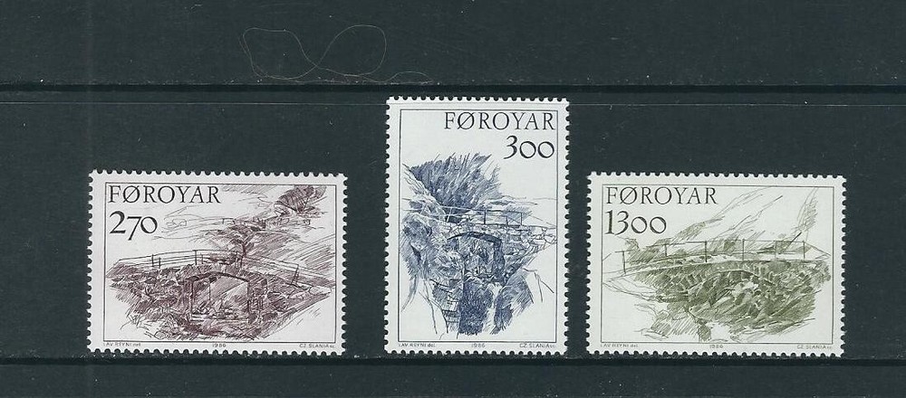 Faroe Island SC # 149-151 Old Stone Bridges .   MNH
