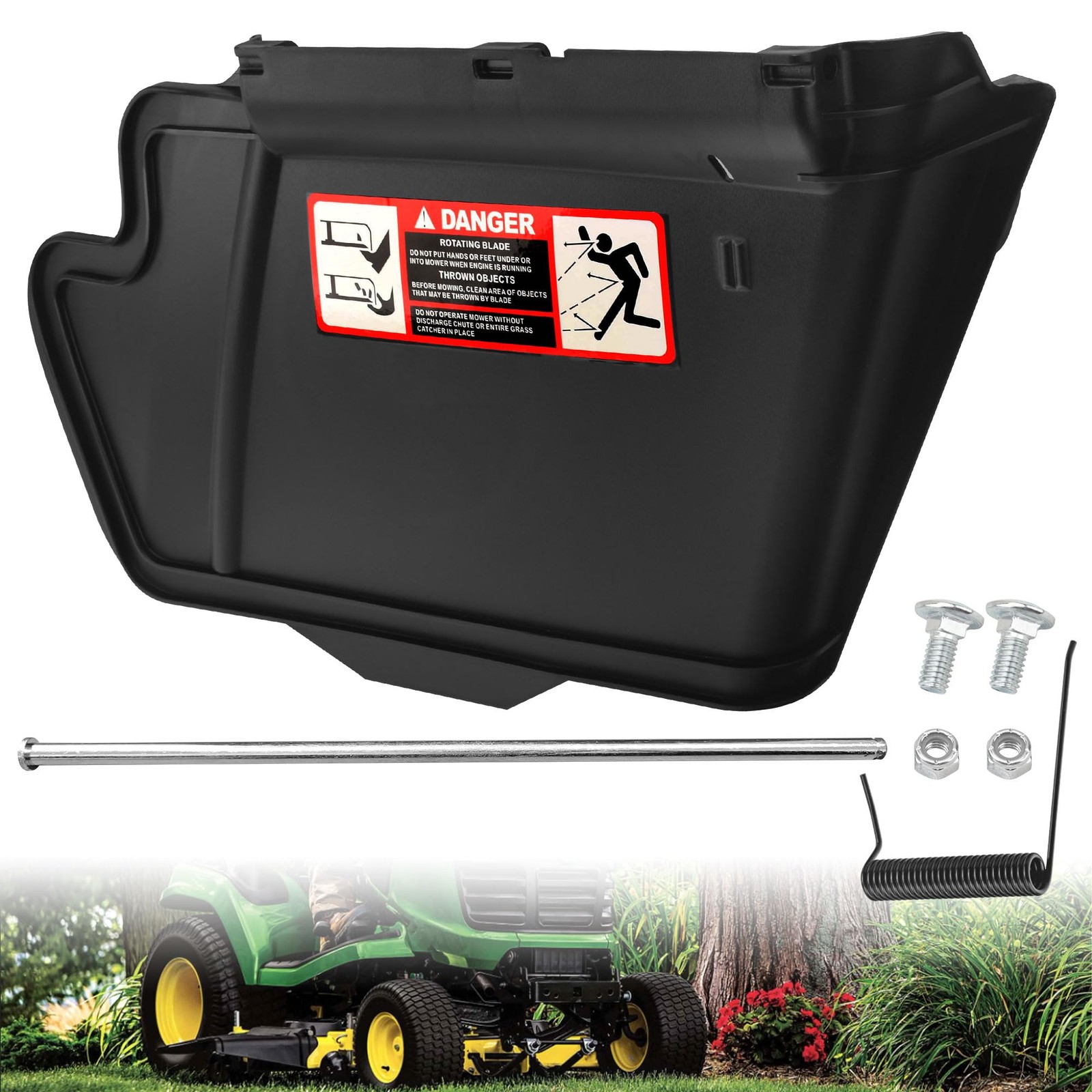 HTJYMY TCA16388 TCA16387 Discharge Chute Kit for JD X370, X380, X384, Black