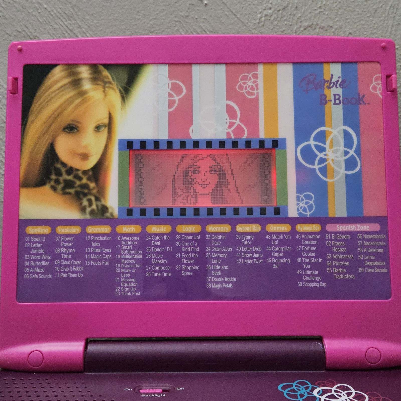 Y2K-VTG Mattel Barbie B-Book Laptop No Mouse Works Great!