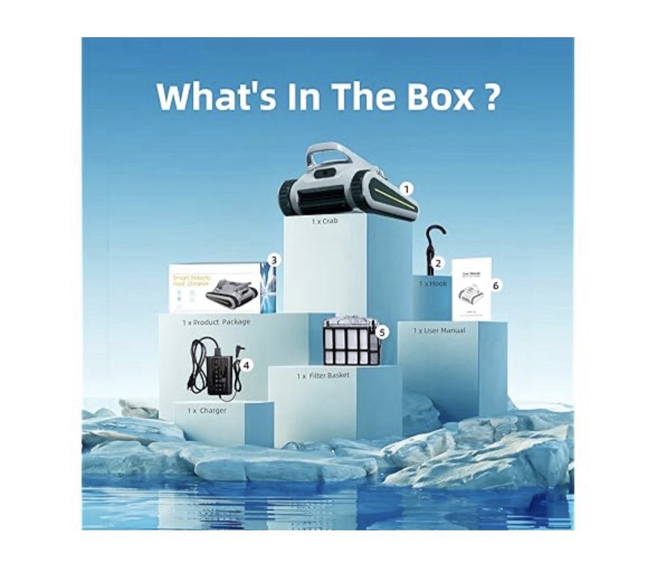 AquaFond Cordless Robotic Pool Vacuum for Above & Inground Pools Wall-Climbing